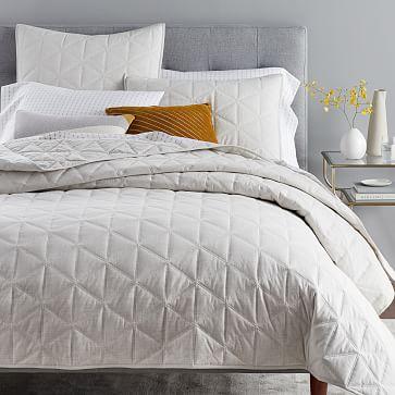 Heathered Sateen Quilt, King/Cal. King, Fog