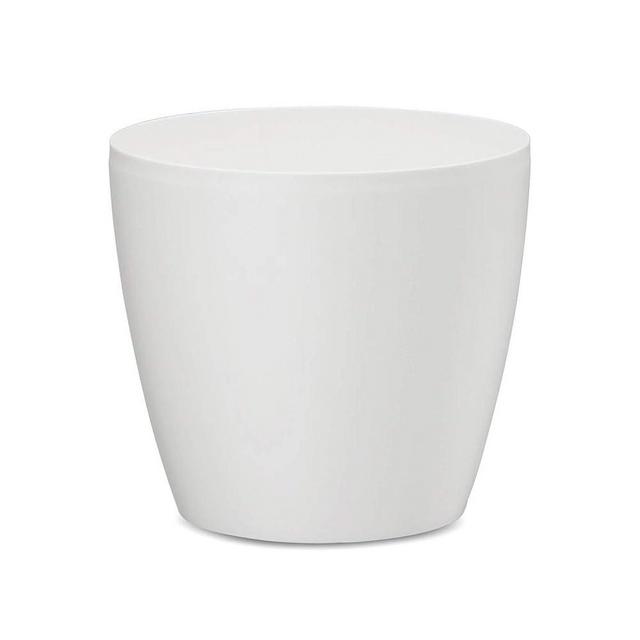 Crescent Too Eva Decorative Planter Modern Decorative Pot for Plants, Flowers, Herbs, and Succulents, 14 Inches, White