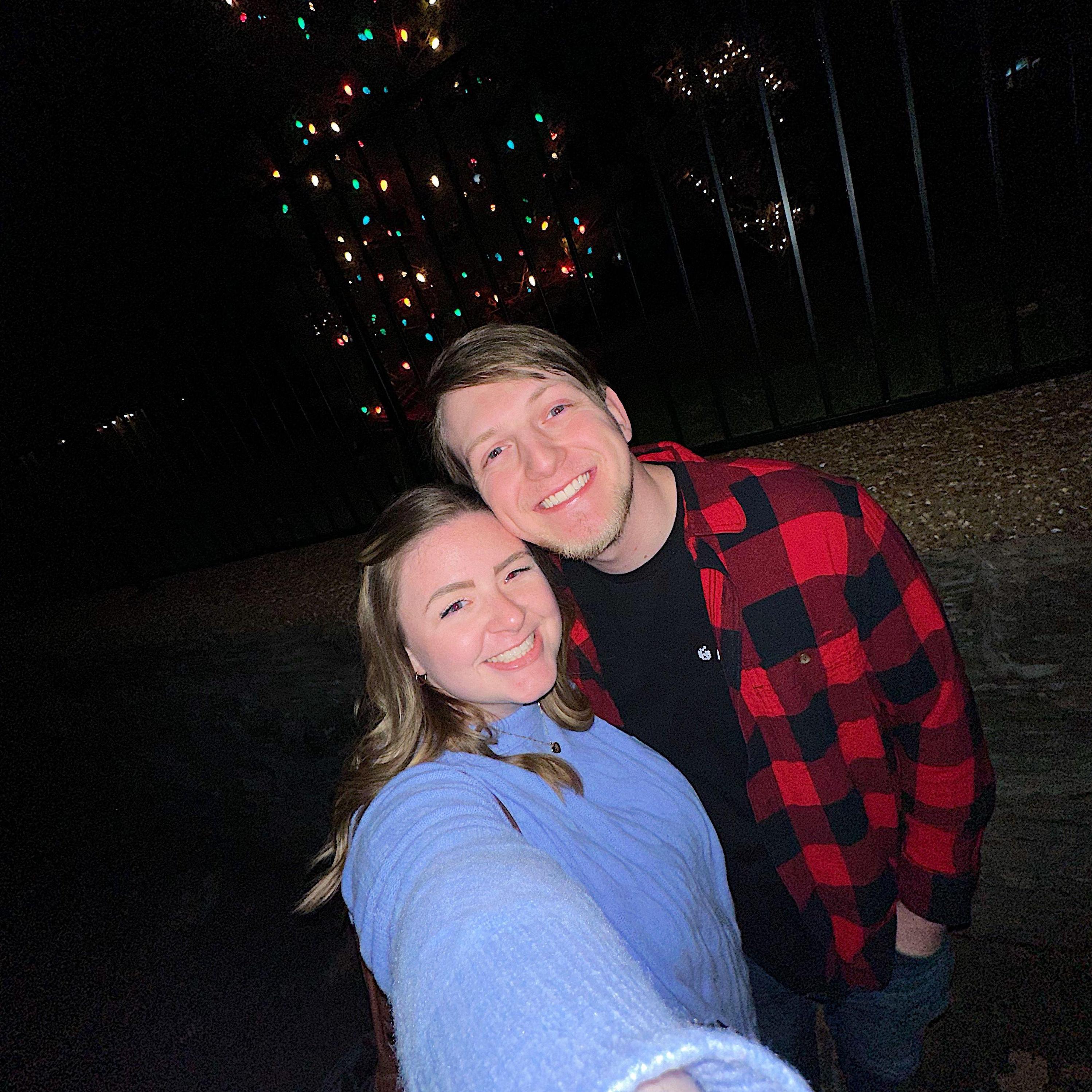 Trying to squeeze in some Christmas time together during the busy Christmas season at work!