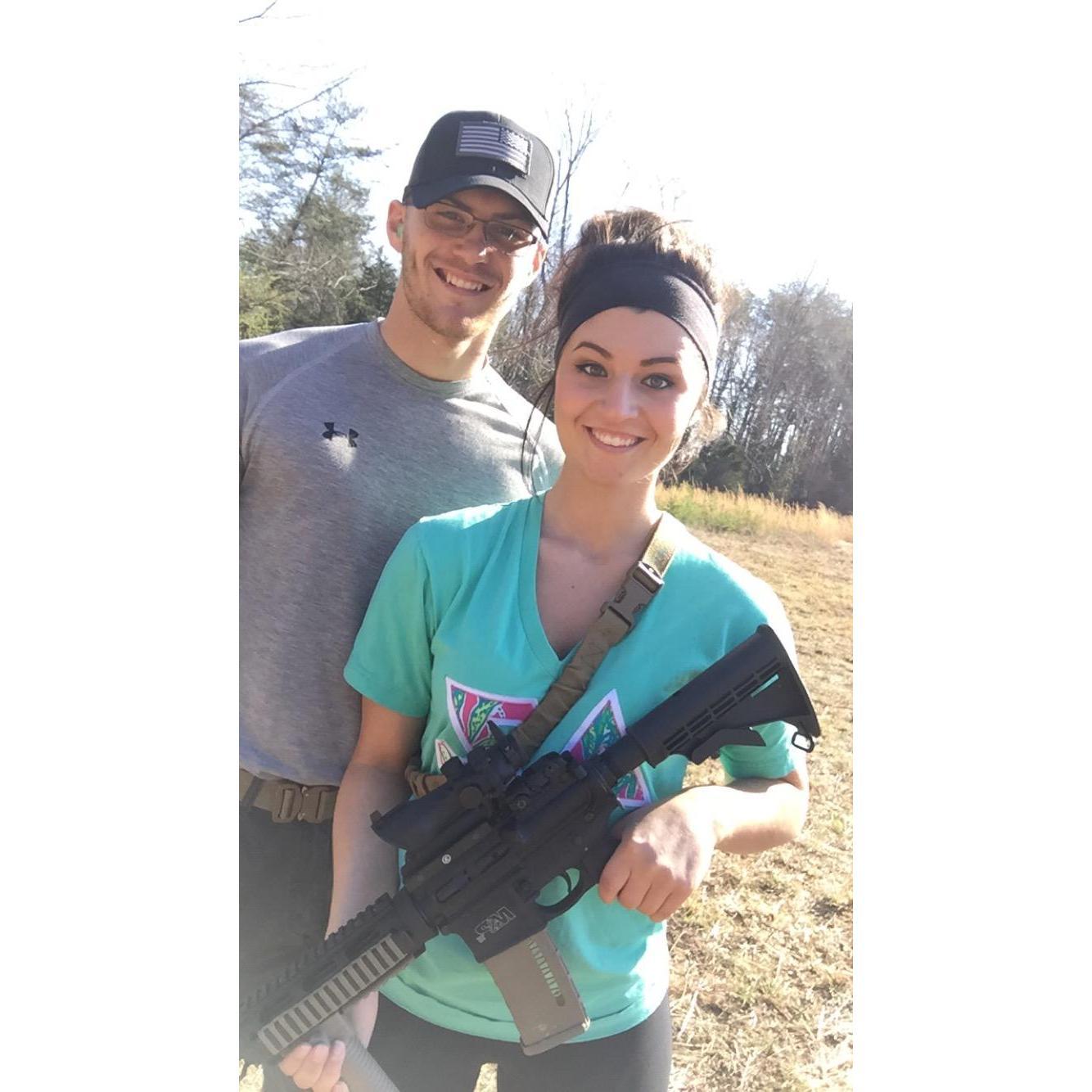 The first time Channing took me out shooting.