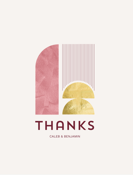 Bellefonte Portrait Foil | Zola Thank You Cards