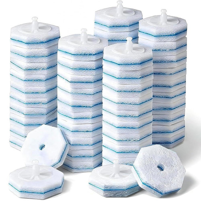 Disposable Toilet Wand Refill Compatible with Clorox Toilet Brush, 50 Count Disposable Heads for Deep Cleaning