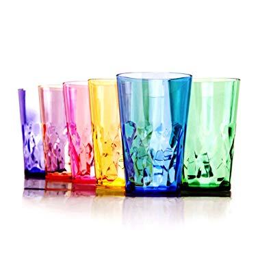 SCANDINOVIA - 19 oz Unbreakable Premium Drinking Glasses Tumbler - Set of 6 - Tritan Plastic Cups - BPA Free - Dishwasher Safe