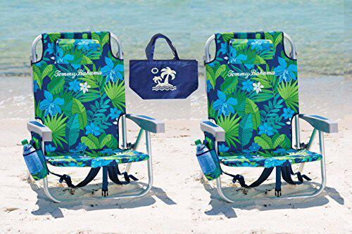 Tommy Bahama Backpack Beach Chairs- Pack of 2 - Green