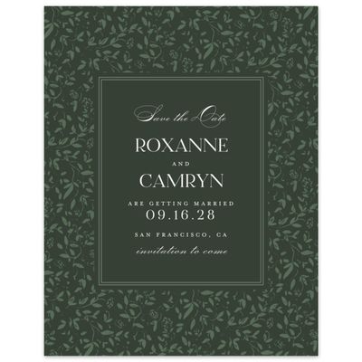 Deep Forest, Green Wedding Digital Save the Date - Manado Portrait