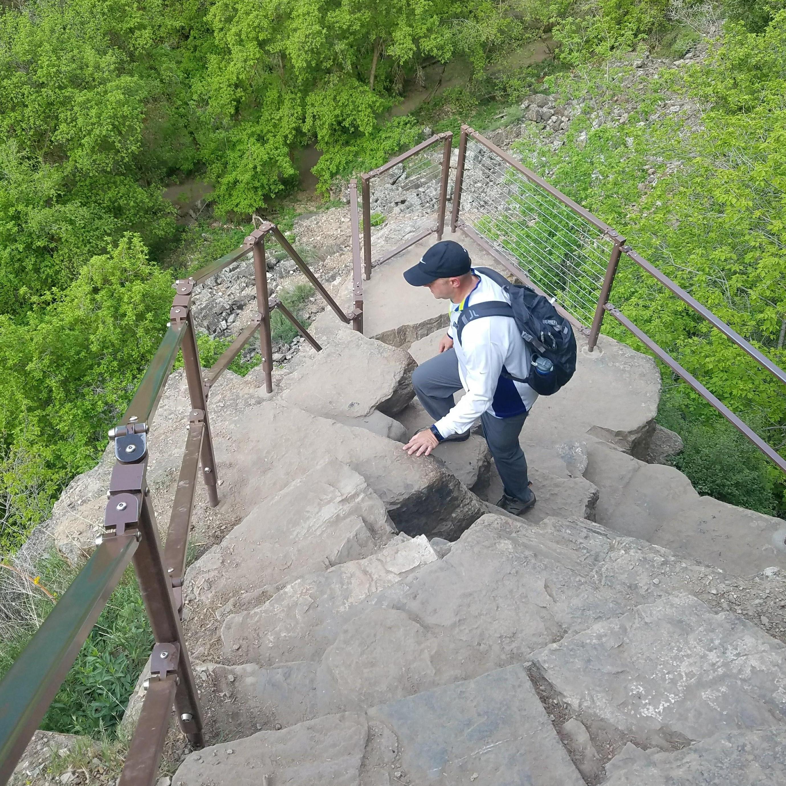 The hike up to Hanging Lake