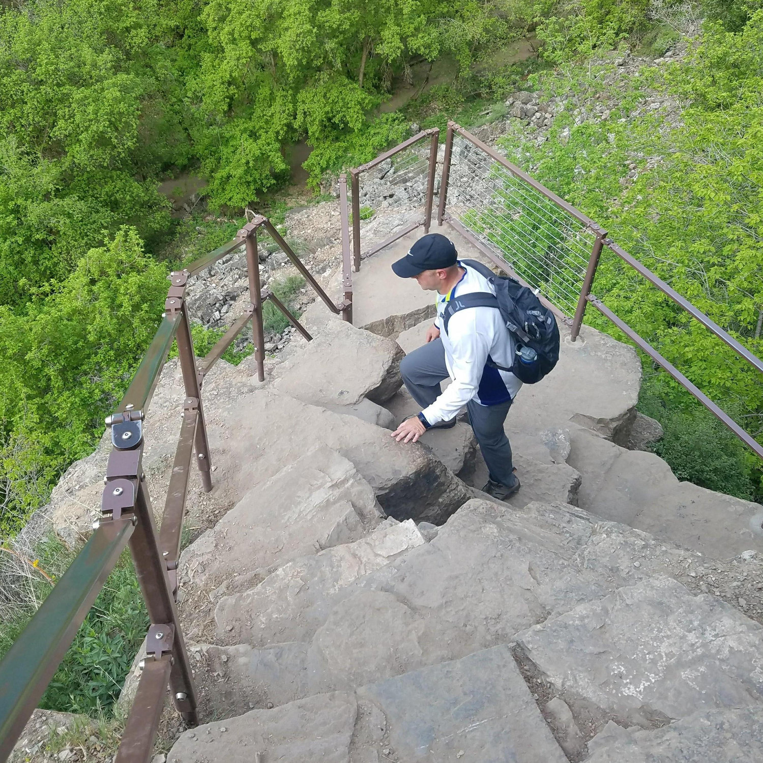 The hike up to Hanging Lake