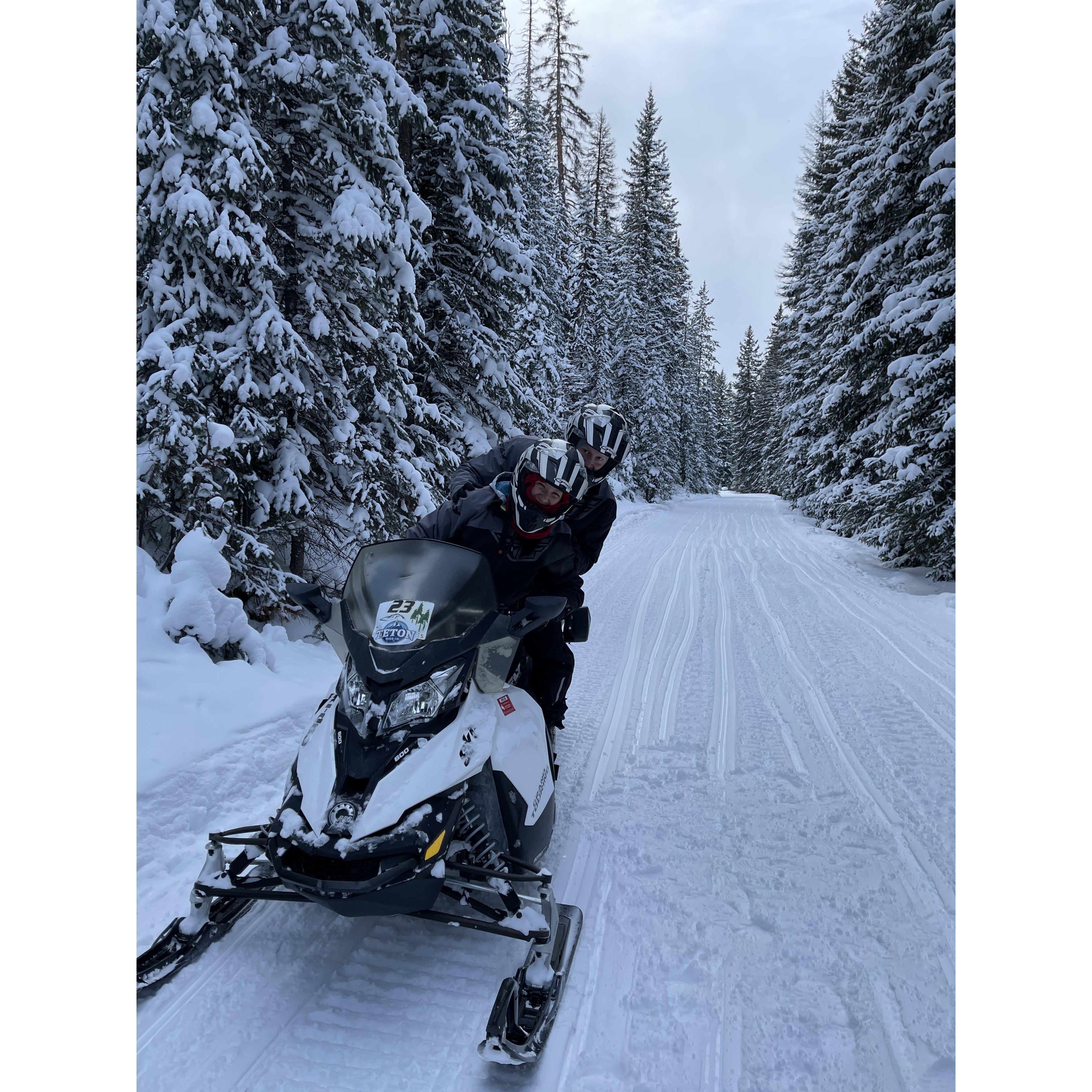 Snowmobiling in Jackson Hole, WY