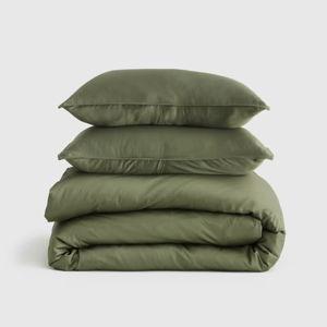 Organic Bamboo Viscose Duvet Cover Set | Quince in Olive (King)