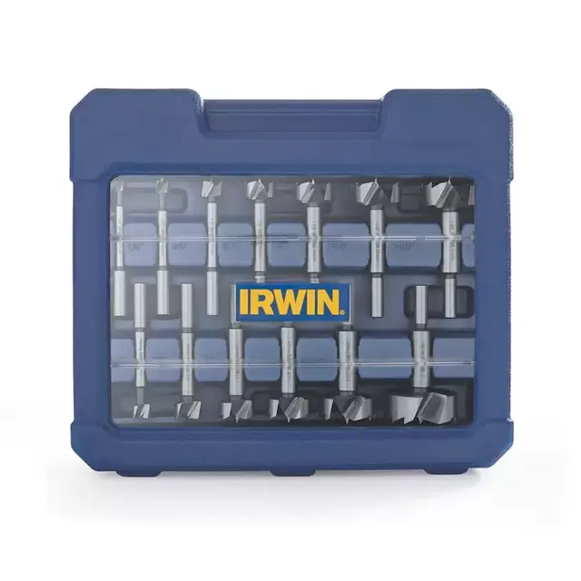 IRWIN Hanson Forstner 14-Piece 3/8-in Woodboring Forstner Drill Bit Set