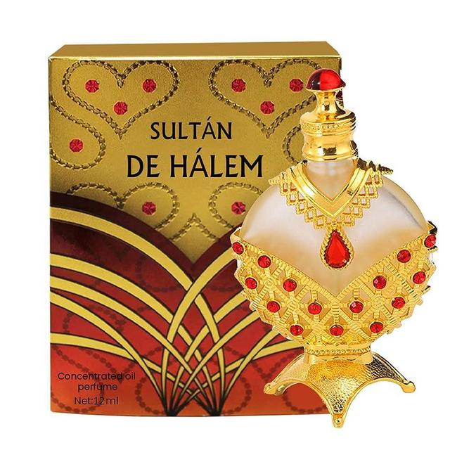 Geohee Sultán de Hálem Gold Perfume Oil, Arabian Perfume for Women, Arabian Perfume Oil, Concentrated Perfume Oil Long Lasting Perfume Oil Fragrance (A-12ML)