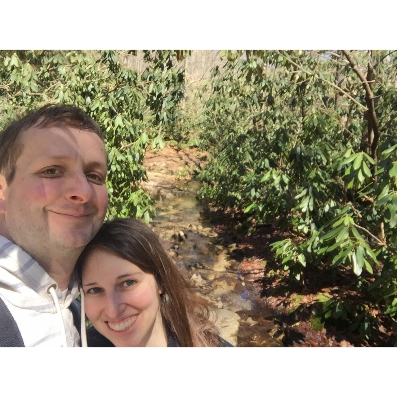 Hiking in WV the day Adam proposed