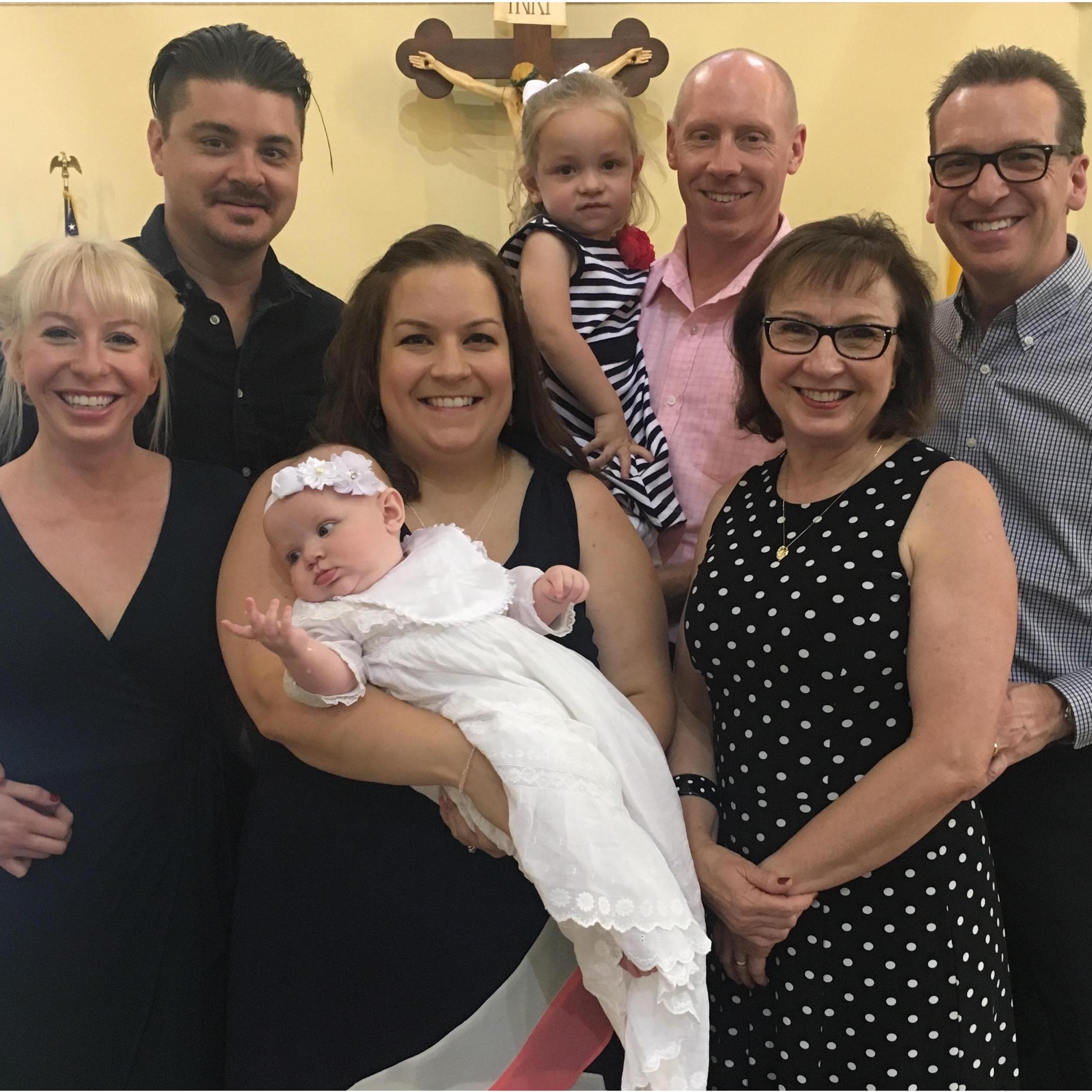 Our goddaughter, Allison, was too cool for her Christening