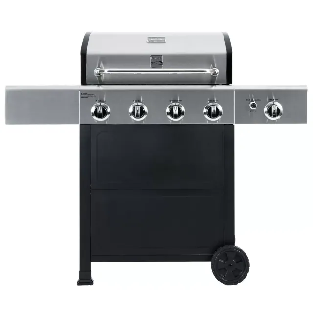 Kenmore PG-40406S0L 4 Burner Open Cart Grill with Side Burner: Propane Powered, 622 sq. in. Cooking Space