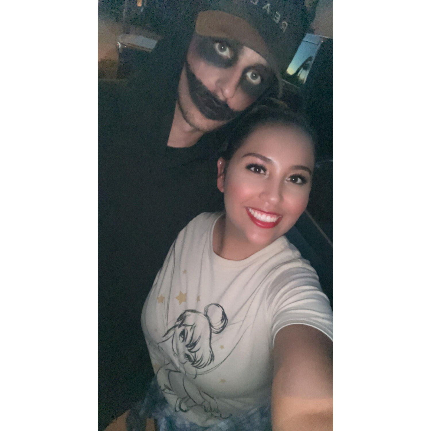 Happy Halloween!! Anthony had me do is makeup that night, and it was so much fun to do it!!