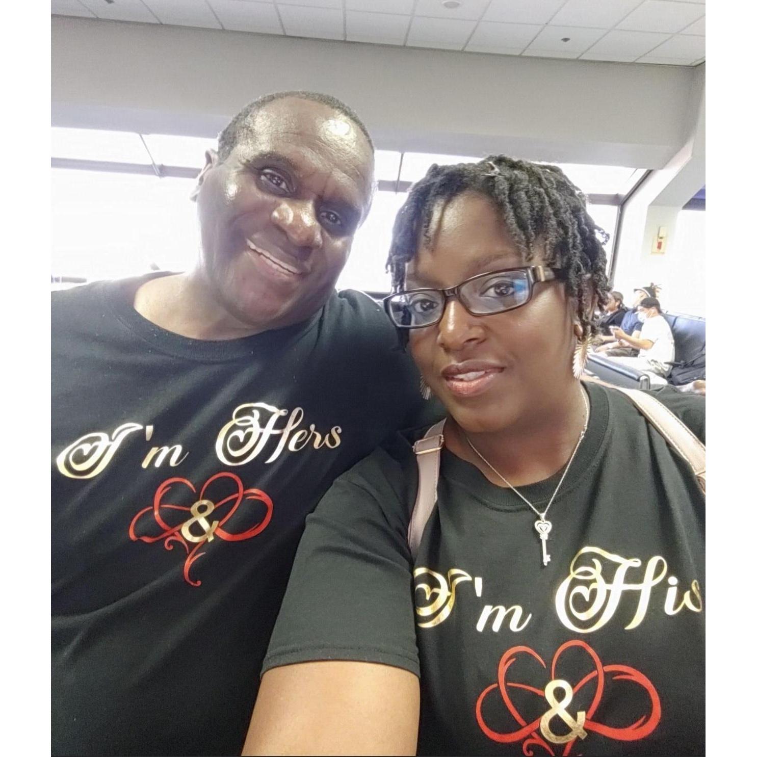 Ready for take off to Las Vegas to share in the nuptials of our niece.