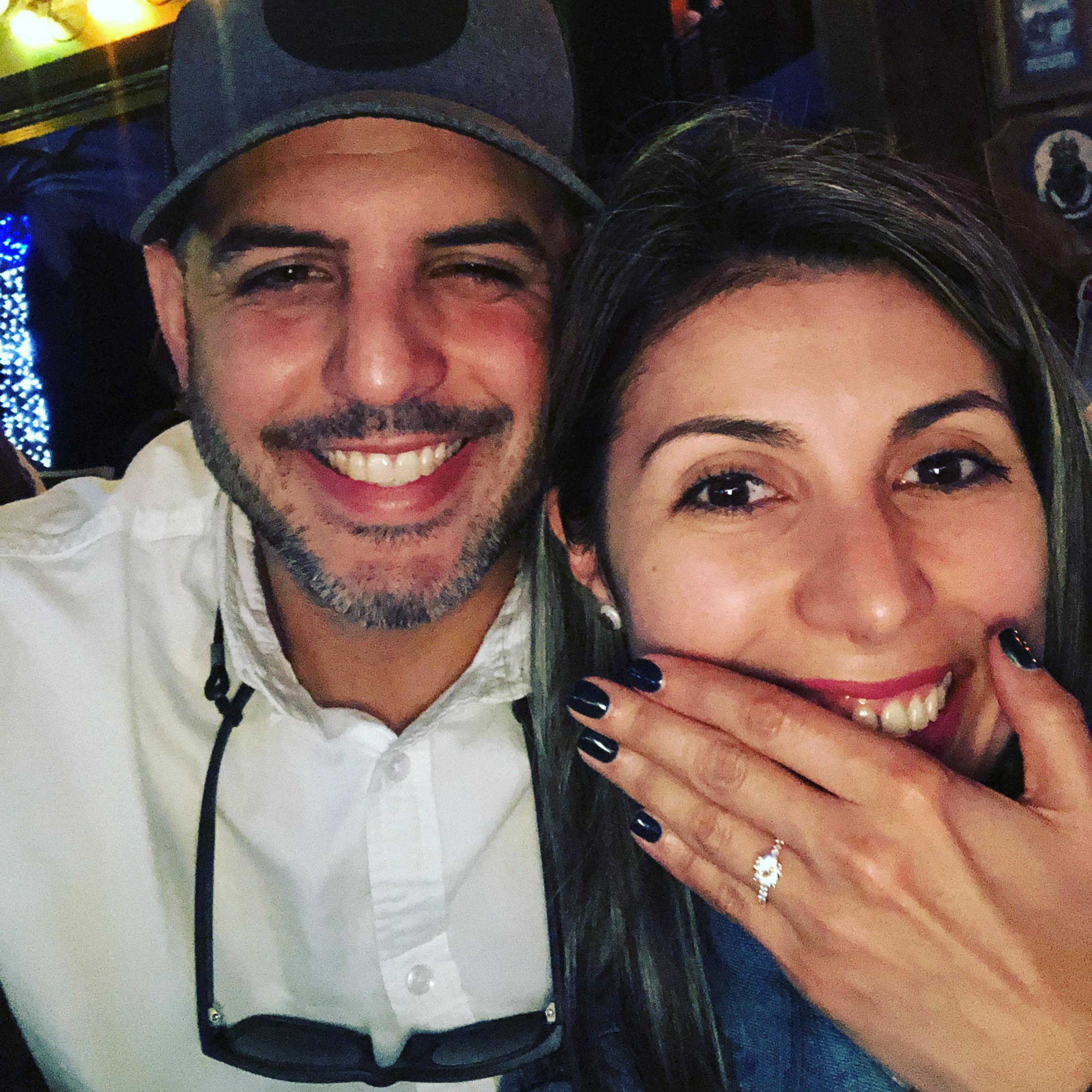 The day he popped the question!