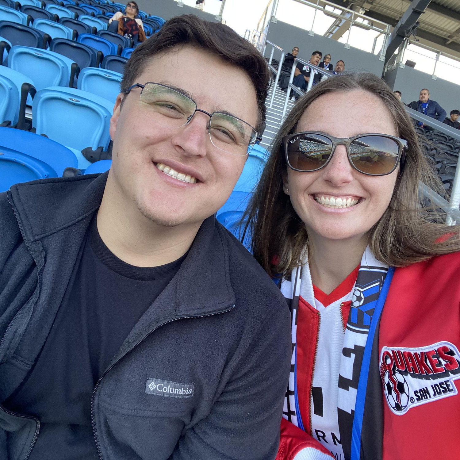 Where you’ll usually find us: an Earthquakes game!