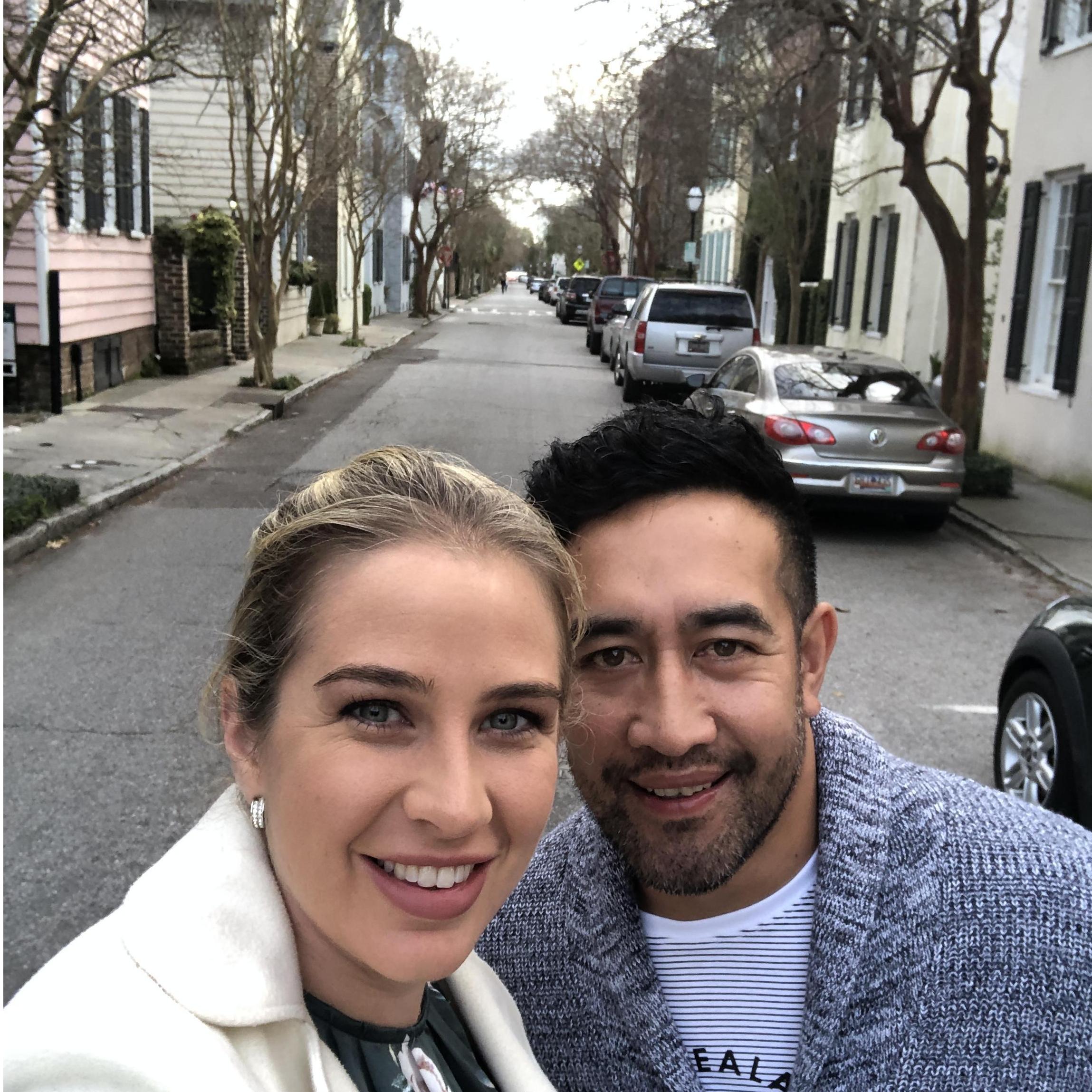 Heading out to dinner in the cute little town of Charleston in South Carolina - April 2019