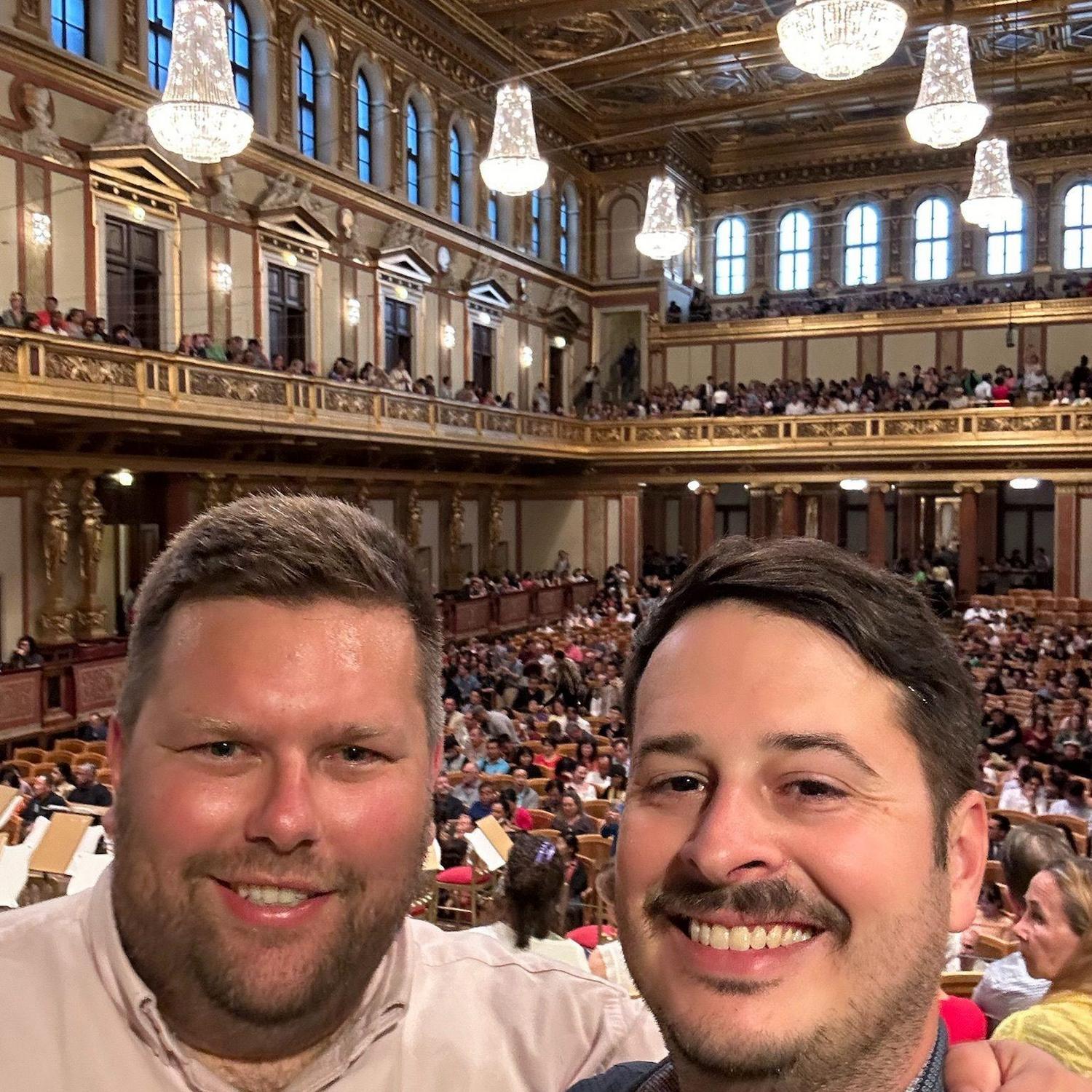 Opera is big in Vienna but for some reason they placed us behind the orchestra. Not exactly front row seats. More like -1 row seats.