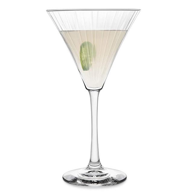 Libbey Paneled Martini Glasses, Set of 4, 9.5 oz, Clear