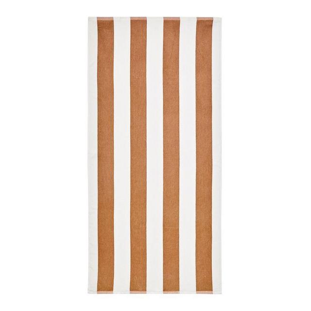 Classic Awning Striped Pool Towel, Terra Cotta