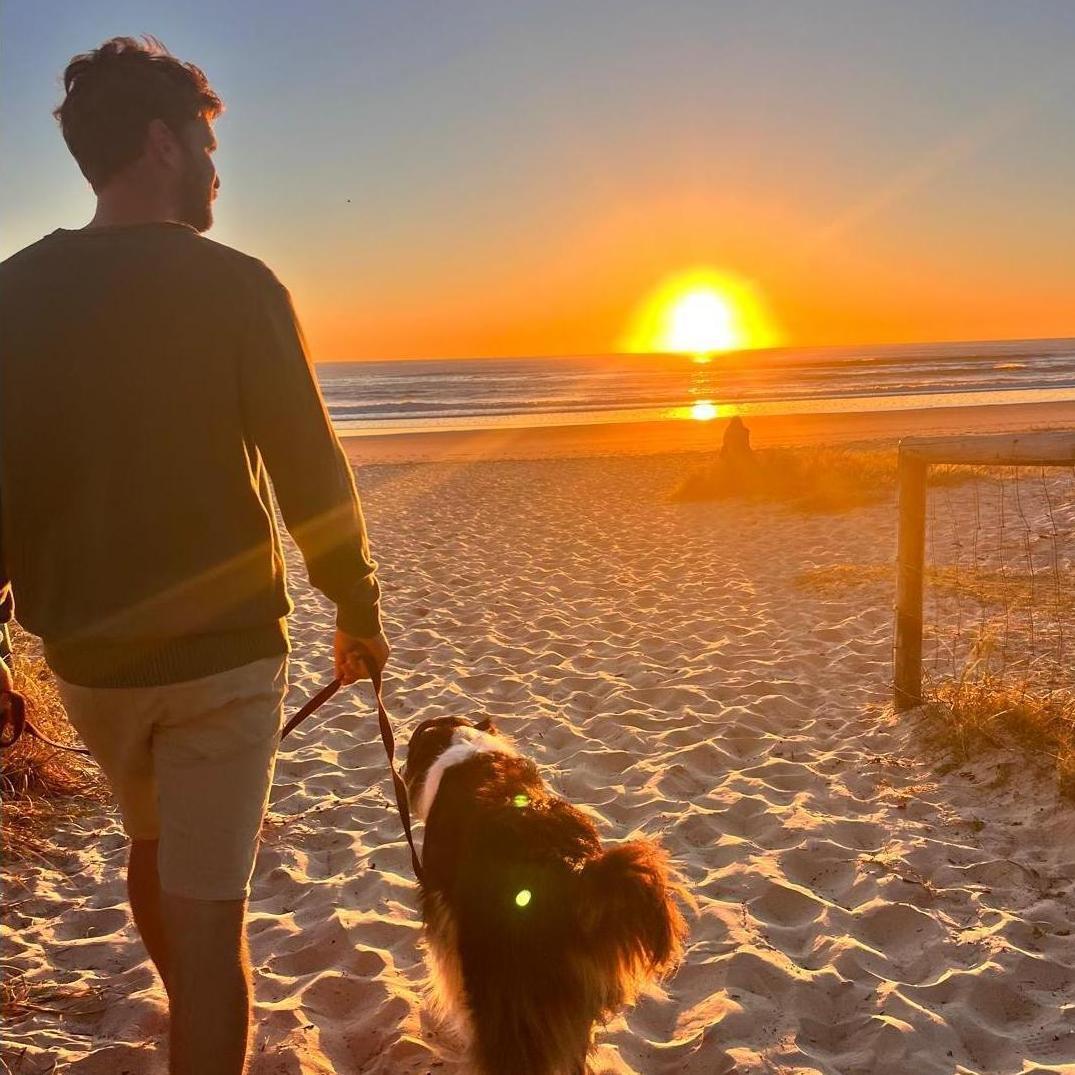 How we spend most of our mornings - sunrises, beach walks and coffee.