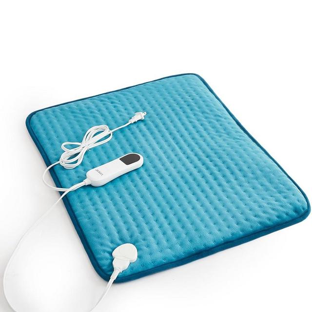 XXL Heating Pad for Back Pain & Cramps Relief - Hot Pad with 10 Heat Settings 6 Timer Auto Shut Off - 20" x 24" Heat pad - Fast Heating Moist and Dry Heat Therapy（Dark Blue）