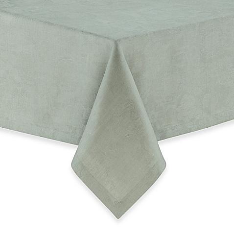 Garnier-Thiebaut Mille Datcha Brise 69-Inch Round Linen Tablecloth in Light Blue