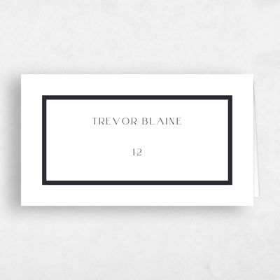 White Wedding Place Card - Artvin