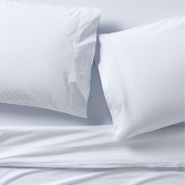 Favorite Washed Organic Cotton Pale Blue King Sheet Set