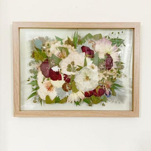 Pressed and Framed Wedding Bouquet, Custom Wedding Flower Art, Wedding Memento, Pressed Flower Art, Wedding Flowers, 11x14, Framed Flowers