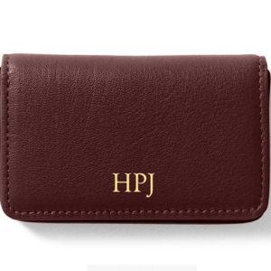 His - Business Card Case Bordeaux