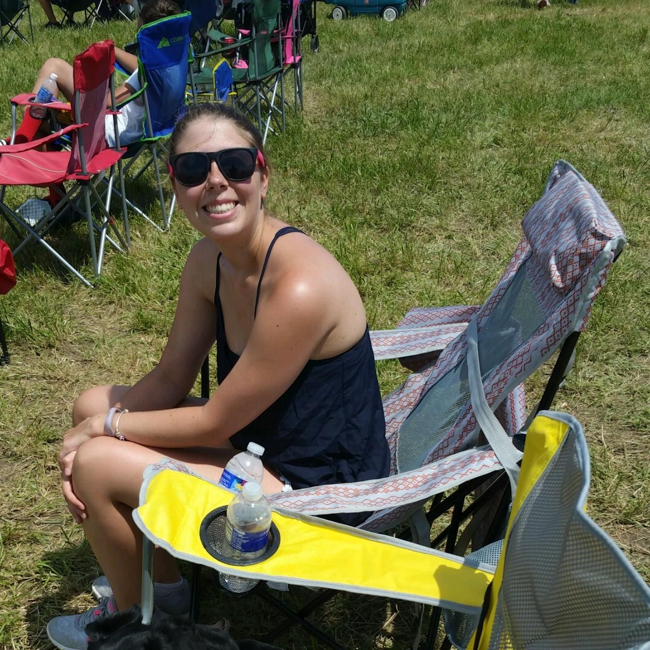 Watching the annual air show in Geneseo