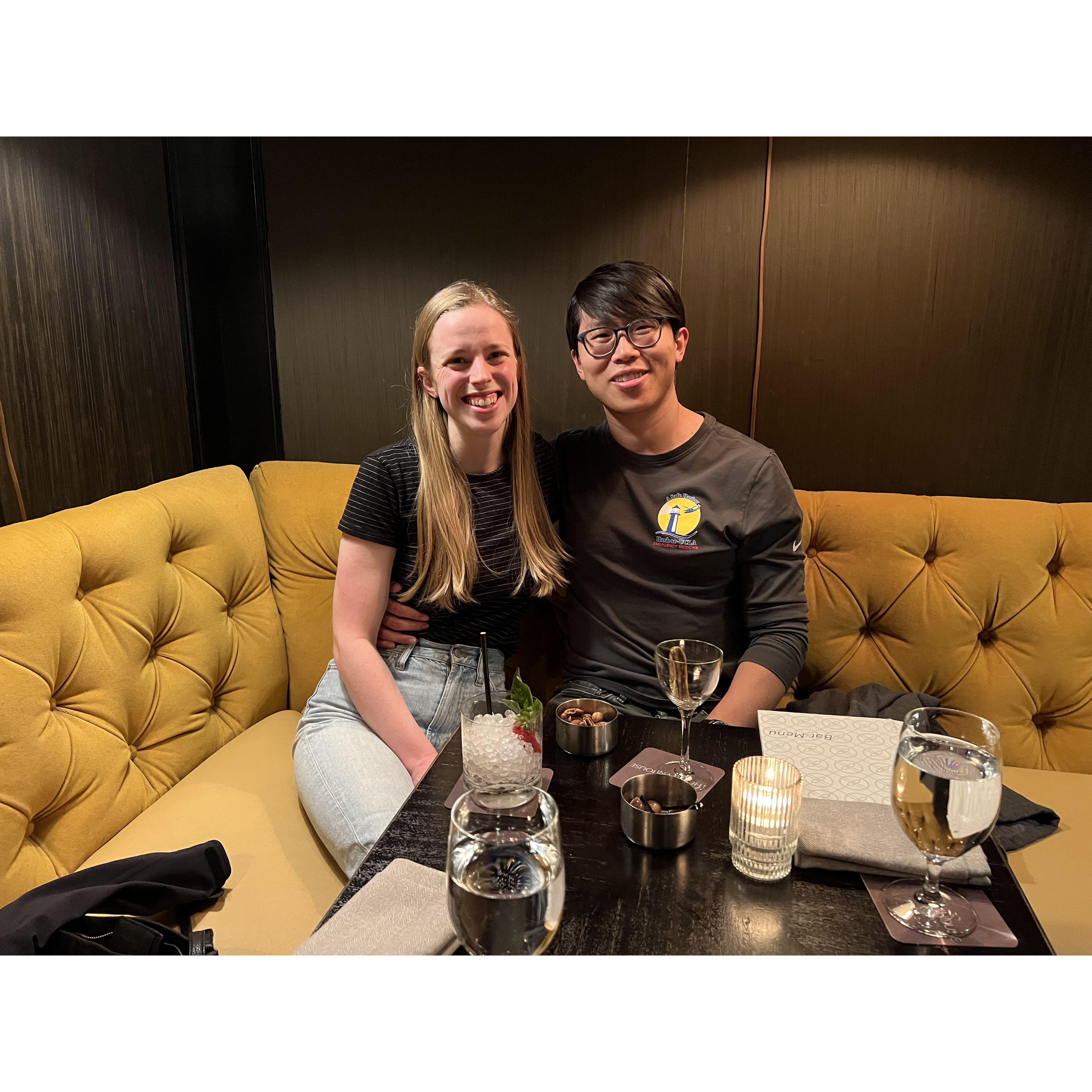 Visiting our first date spot - Library Bar in Philadelphia