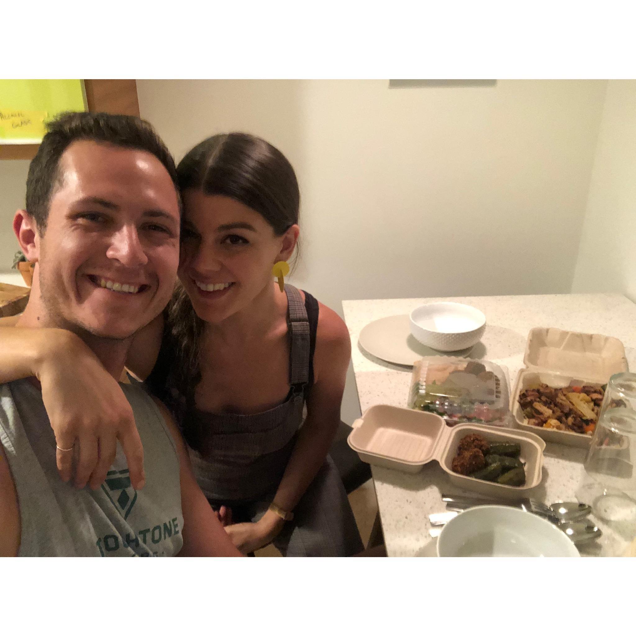 Our 1st dinner in our new home after a LONG day of unpacking (Oakland | August 2019)