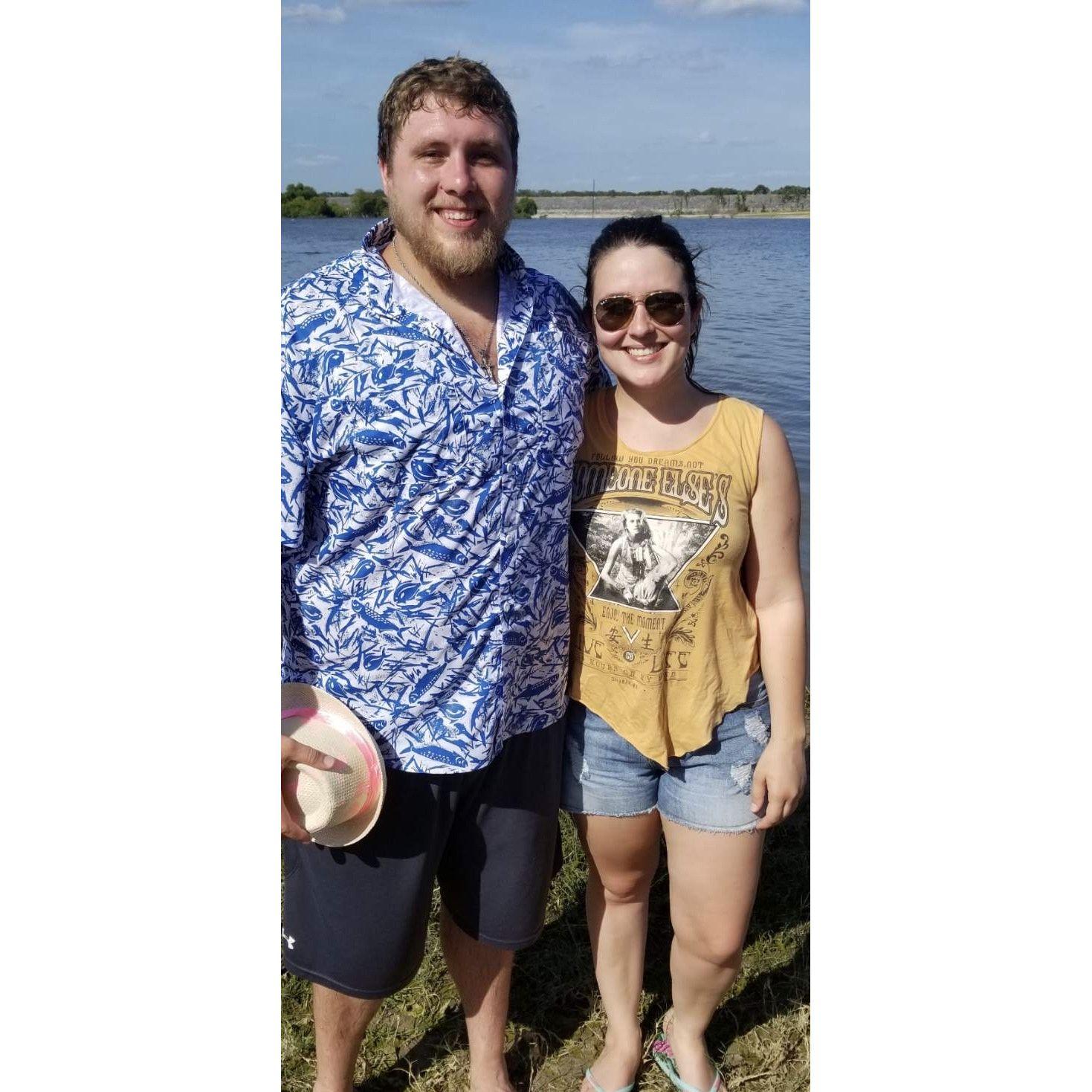 Our first picture together! Lake Bryan.. 