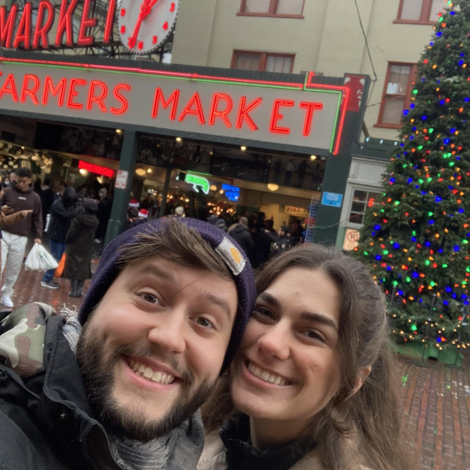 Pike Place during Christmas