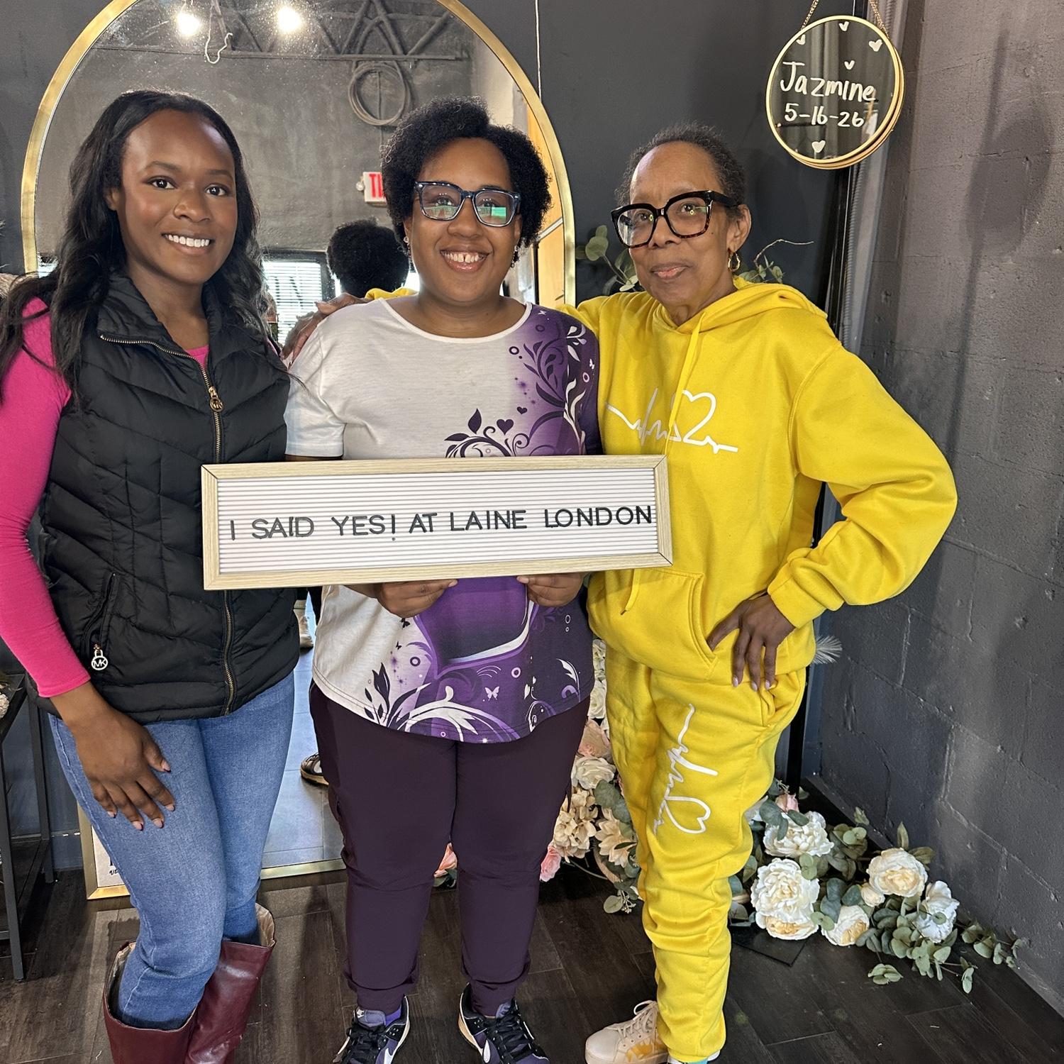 Saying Yes to the Dress with Mom and Sister