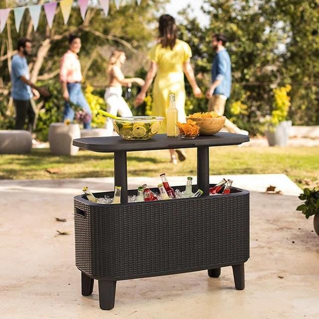 Keter Bevy Bar Table and Cooler Combo