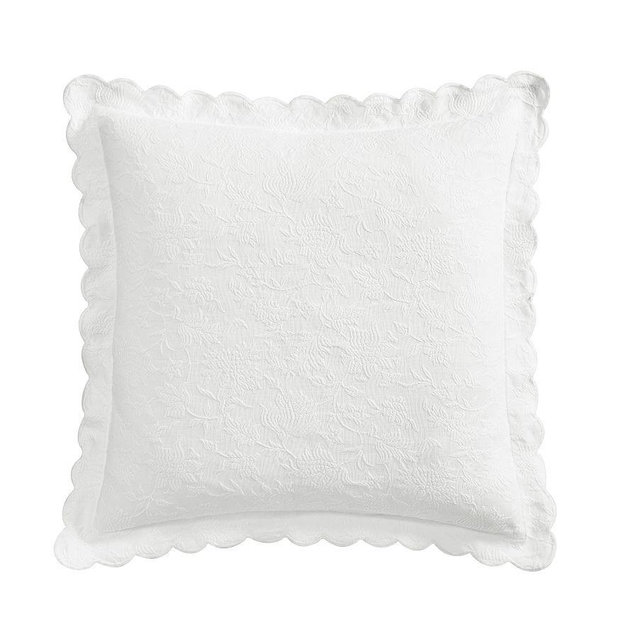 Abigail Scalloped Textured Sham, Multi, Euro