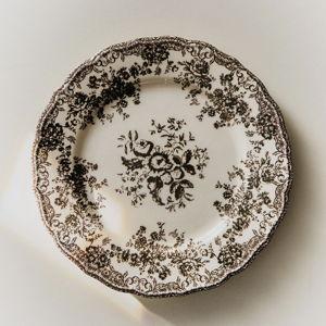FLORAL EARTHENWARE DINNER PLATE