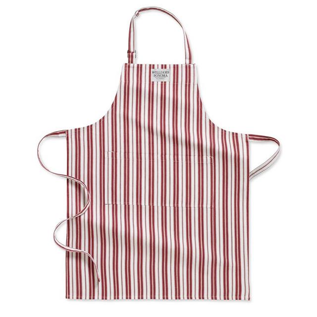 Williams Sonoma Logo Stripe Apron, Claret Red