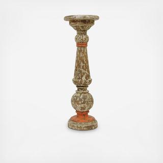 Chateau Turned Wood Pillar Holder