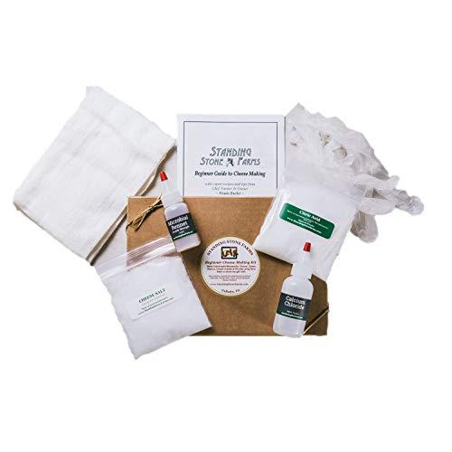 Standing Stone Farms Basic Beginner Cheese Making Kit - Mozzarella, Burrata, Burricota, Chevre, Ricotta, Mascarpone & Butter!
