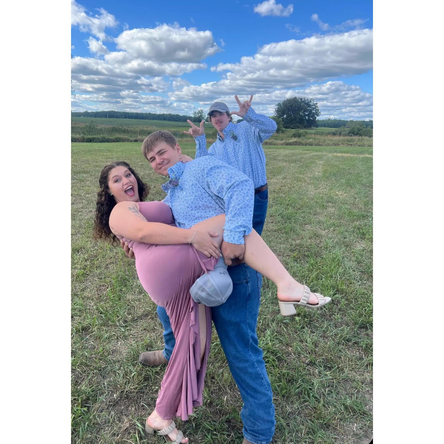 This was taken at Mike's sisters beautiful wedding!