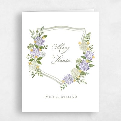 Purple Greenery Wedding Thank You - Speranza Portrait Foil