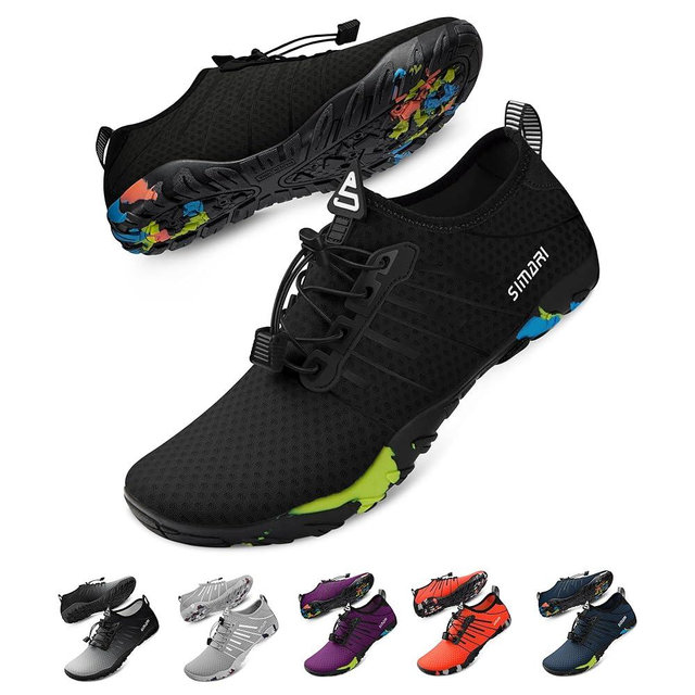 SIMARI Water Shoes for Women Men Barefoot Breathable Quick-Dry Aqua Sports Beach River Hiking Athletic Swim Surf Pool Diving Camping Must Haves Outdoor Gear