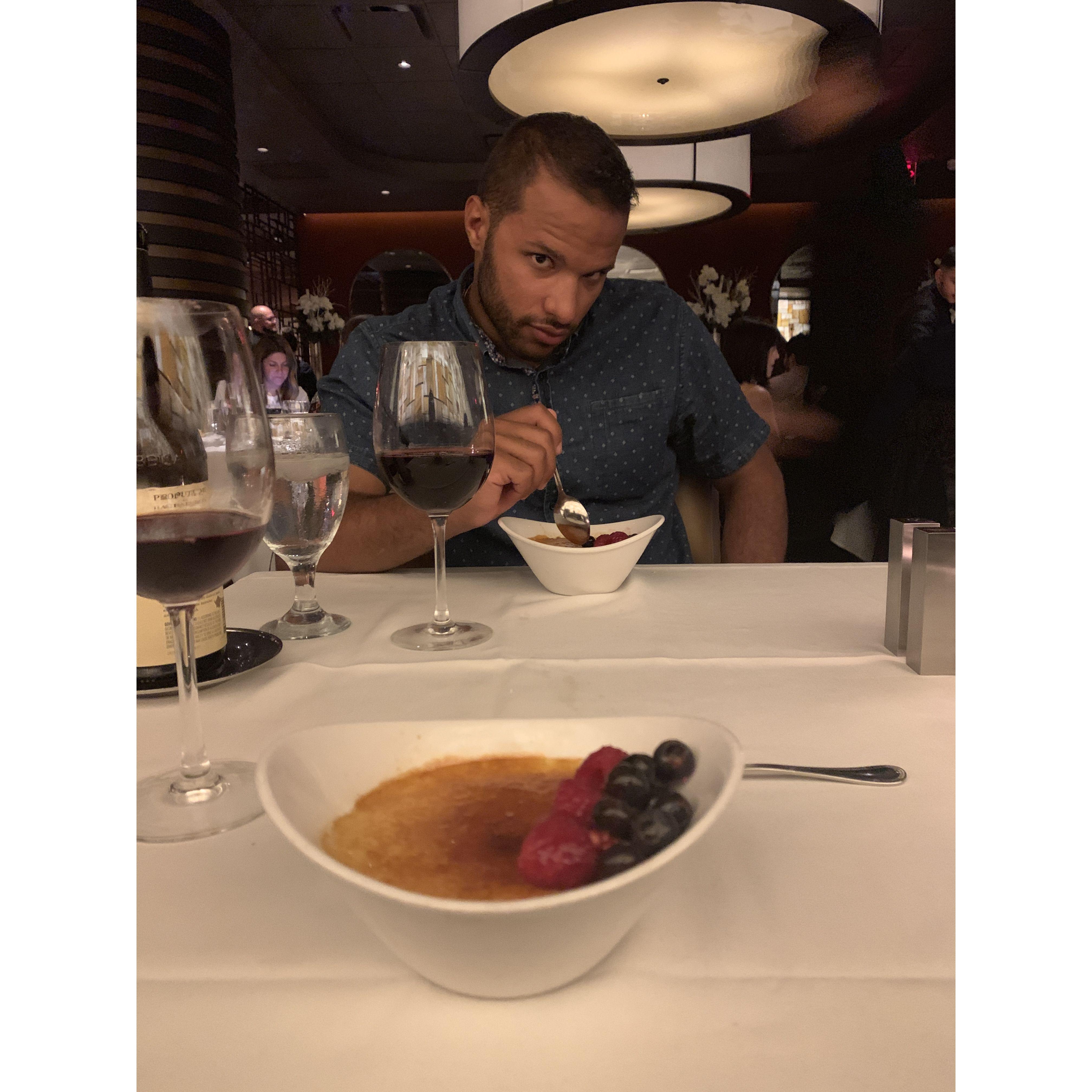 Enjoying our favorite dessert!