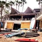 Surfing out front of Cabo Surf Hotel